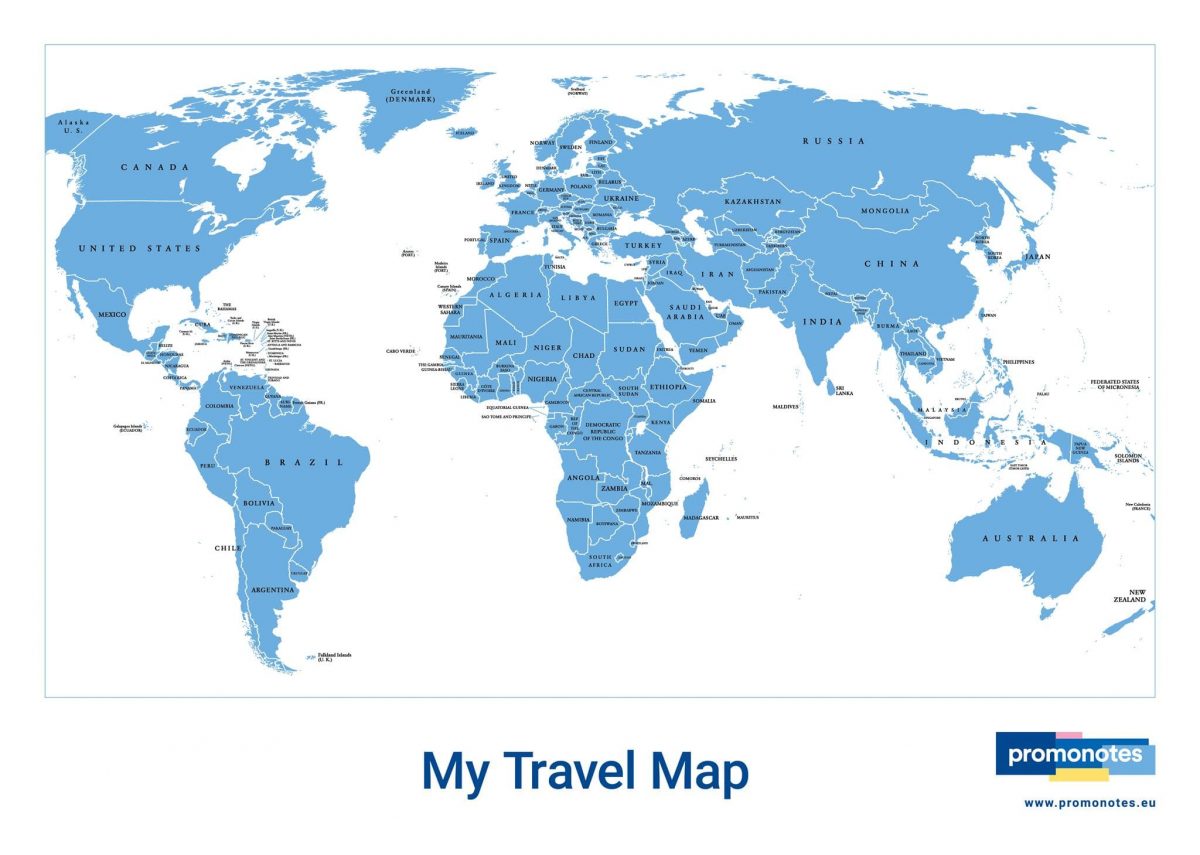 Business travel map – download and print! - PromoNotes